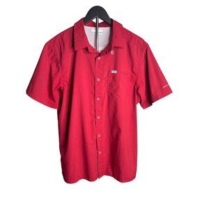 Columbia Men's Beet Red PFG Slack Tide Camp Shirt M